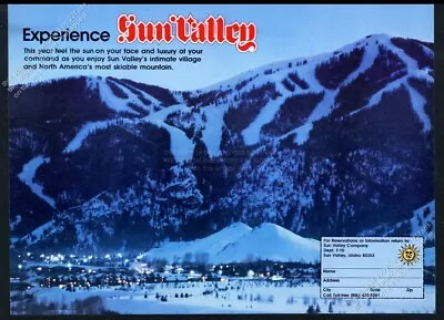 1979 Sun Valley Ski Area Twilight Winter Mountain Photo Vintage Print Ad • $8.09