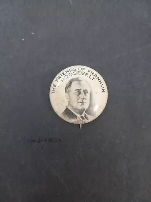 1936 Franklin D. Roosevelt FRIENDS OF FDR Campaign Presidential Pinback Button  • $8