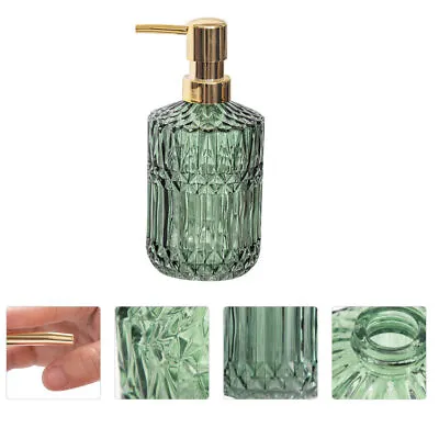  Glass Bottle Vintage Soap Dispenser Container Shampoo Clear Water • $18.38