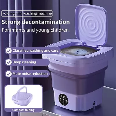 Portable Washing Machine Mini Washer Foldable Washer And Spin Dryer Small Trave  • $33.88