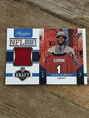 2012 Prestige Draft Mark Barron Jersey ROOKIE #d /199- Buccaneers *Noles2148* • $2.95