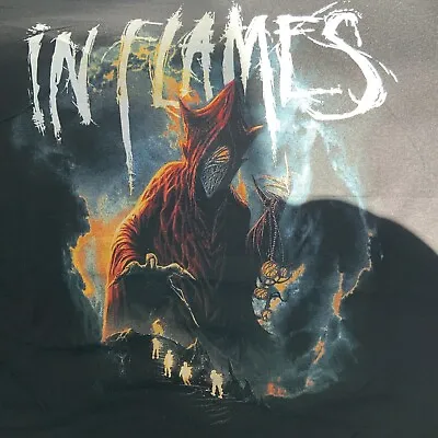 In Flames New Black T-shirt Size Medium • £19.99