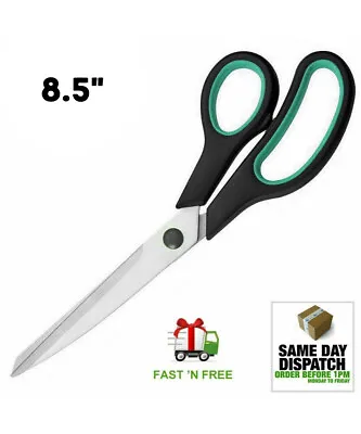 8.5  Stainless Steel Tailoring Scissors Dress Making Fabric Multi Purpose • £2.89