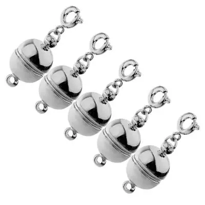 5Pcs 10mm  Jewelry Clasps Round For Bracelet Making Magnet Converter • £6.68