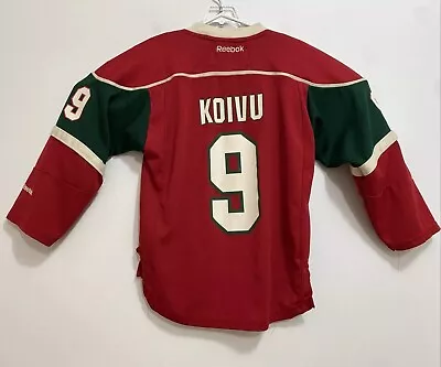 Mikko Koivu Captain #9 Minnesota Wild Official NHL Reebok Jersey Youth Kids S/M • $37.88