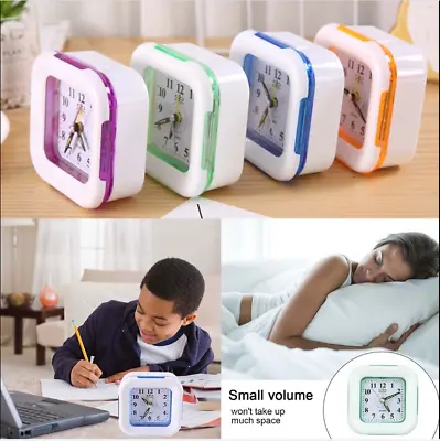 $14.89 • Buy Quartz Alarm Clock Night Light No Tick Snooze Silent Small Bedside Clocks AUS