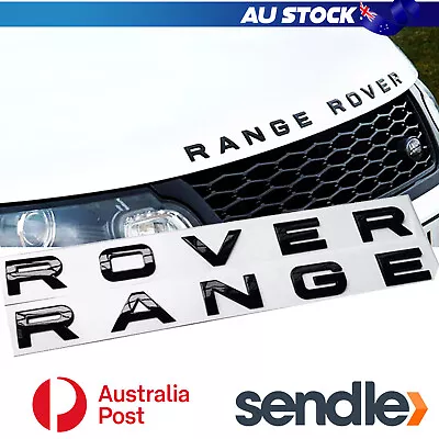 GLOSS BLACK Range Rover Hood Trunk Boot Badge Emblem For Sport Evoque • $23.50