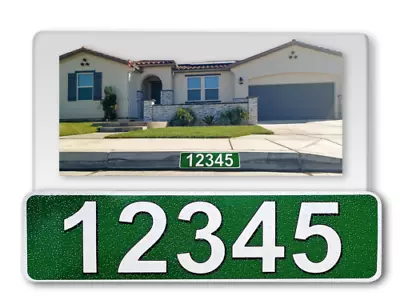 Curb-N-Sign® CURB WRAP Peel & Stick Curb Number Address Sticker Reflective • $52.95