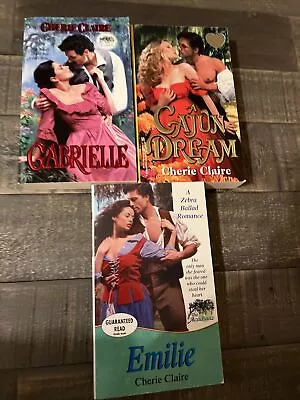 Cherie Claire︱Lot Of 3 Books︱Ships Free︱Cajun Dream︱Emilie︱Gabrielle︱Romance • $12.99