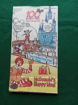 McDonalds 2002 Vtg Disney 100 Years Magic Anniversary Empty Kids Happy Meal Bag • $1.49