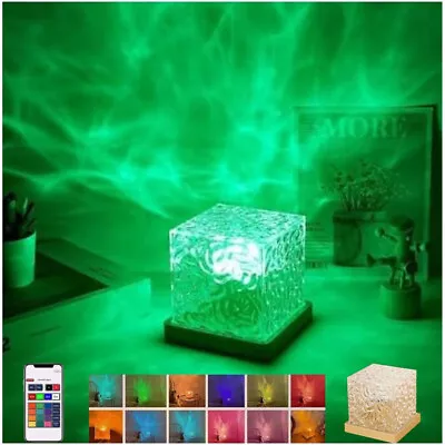 Rotating Water Wave Lamp Projector Dynamic Water Ripple Lamp   Lights 16 Colors • $25.80