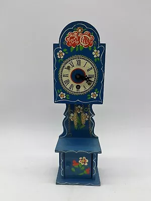 DORA KUHN CLOCK Wooden German Dollhouse Grandfather Hand Painted No Key 4 Parts • $34.18