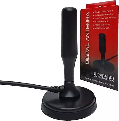 Magnetic Mount DVB-T Aerial For Motorhome Caravan Boat Car Freeview • £25.99