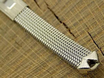 Vintage Evinger Stainless Steel Mesh Expansion Watch Band C-Ring Bracelet USA • $26.10
