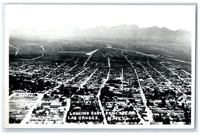 C1940's Aerial View Looking East Las Cruces New Mexico NM RPPC Photo Postcard • $29.97