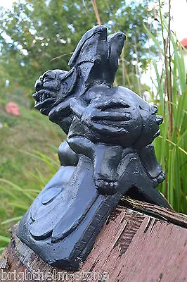£66.99 • Buy Black Mooning Gargoyle Roof Finial Angled Or Half Round Ridge Frost Proof Stone
