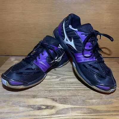 Mizuno Wave Tornado X Women’s Running Volleyball Shoes Black / Purple US W 11 • $29.98