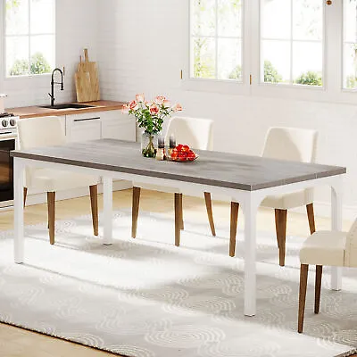 71  Farmhouse Rectangle Dining Table Large Banquet Kitchen Table For 6 People • $163.78