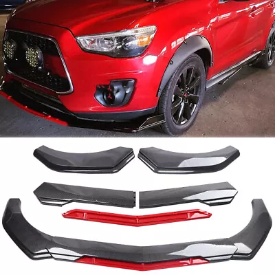 For Mitsubishi Outlander Sport Front Bumper Lip Spoiler Splitter Body Kit Carbon • $79.99