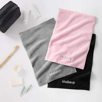Makeup Removal Towels (6 Pack) Soft Coral Fleece 11x17 Fingertip Embroidered • $17.99