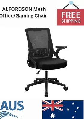 ALFORDSON Mesh Office Chair Executive Computer Gaming Work Fabric Seat Black • $51.95