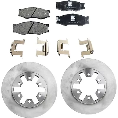 Brake Disc And Pad Kit For 1986-1989 Nissan D21 Front Rear Wheel Drive • $75.53
