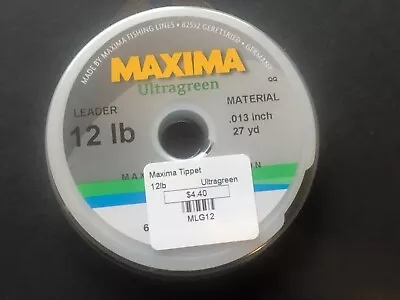 Maxima Leader 27yd Spool Ultragreen 12lb • $3.50