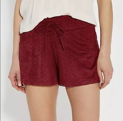 Maurice’s Laser Cut Suede Shorts  • $5
