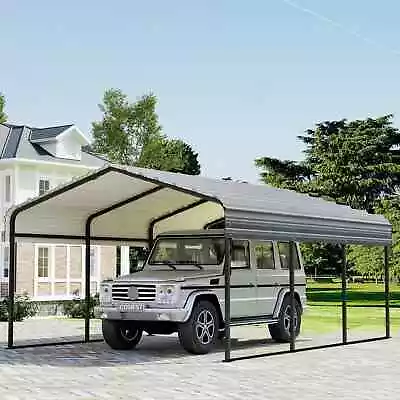 10x15ft Metal Carport Garage Outdoor Canopy Heavy Duty Shelter Car Shed Storage • $739.99