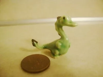 Vintage Bone China Miniature Green Dragon Mini Figurine By Hagen Renaker HTF! • $22.50