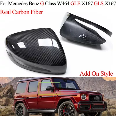 For Mercedes Benz G-Class GLE GLS W463 G63 2019-24 Carbon Fiber Mirror Cover Cap • $104