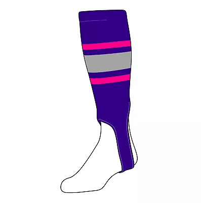 TCK Baseball Stirrups Medium (200E 5in) Purple Hot Pink Grey • $14.99