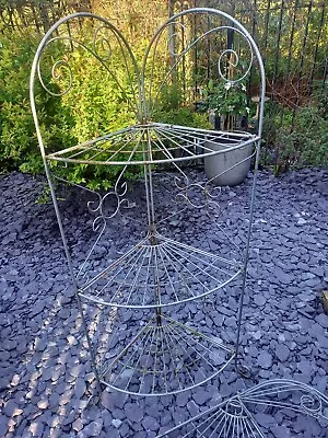 £18 • Buy 2 X Metal Corner Plant Stands Shelves Foldable Upcycling Opportunity, Collect