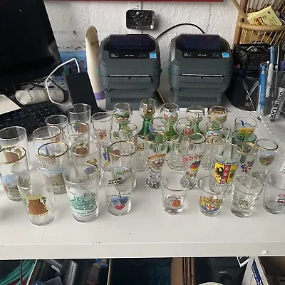 Lot Of  Over 35 Shot Glass Lot Mix Of Vintage & Modern Souvenirs Glasses • $79.99