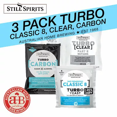 3 X Still Spirits Turbo Classic 8 Yeast Turbo Carbon & Clear EZ Carbon Cartridge • $92.50