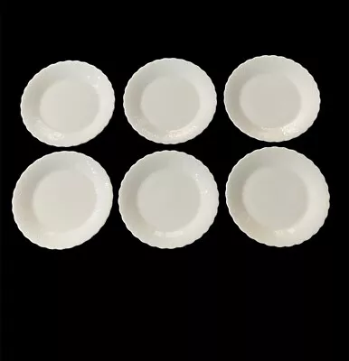 Mikasa Fine Bone China (Set Of 6) White Silk Bread Plates Scalloped Edge A7050 • $39.99