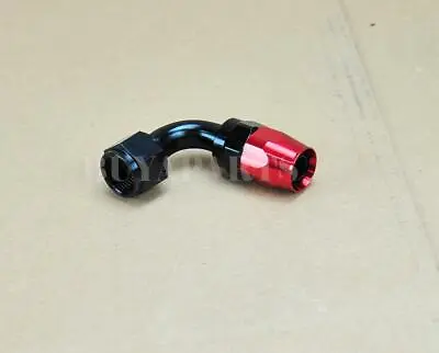 Black Red AN4 AN 4 -4AN 90 Degree Swivel Oil/ Fuel/Gas Hose Line Fitting Adaptor • $8.04