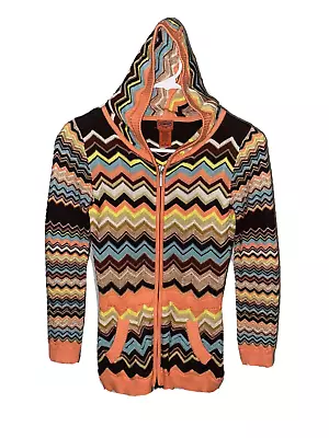 Unworn 2011 MISSONI For Target M Girls Chevron Zip Up Hoodie Cardigan Sweater • $29