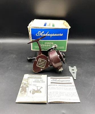 Vintage Shakespeare 2062 NL Spinning Reel W/Original Box & Paperwork Needs TLC • $35