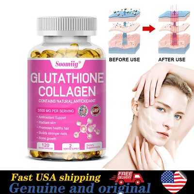 Skin Whitening 3500mg - With Glutathione & Collagen - Antioxidant Anti-aging • $8.38