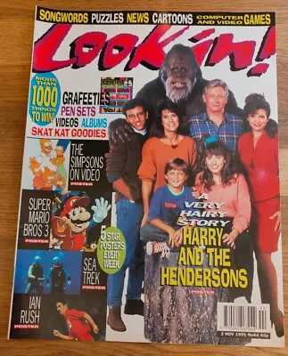 MAGAZINE - Look-In No #44 2nd Nov 1991 Harry Hendersons Super Mario 3 Poster • £10