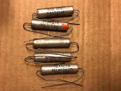 5 NOS Vintage Fast .033 Uf 600v PIO Tube Amp Tone Capacitors Vitamin Q-Style   • $50