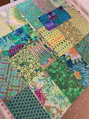 Kaffe Fassett Collective 40 Pcs - 6.5  To 7  × 10   20 Patterns 2 Of Ea GREENS • $21.99