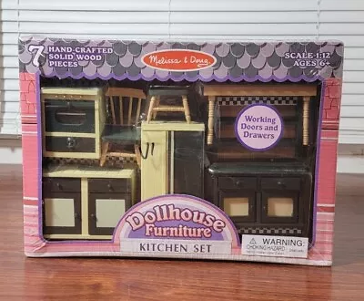 Melissa And Doug 1:12 Scale Dollhouse Furniture Kitchen 7pc Set New Sealed • $39.99