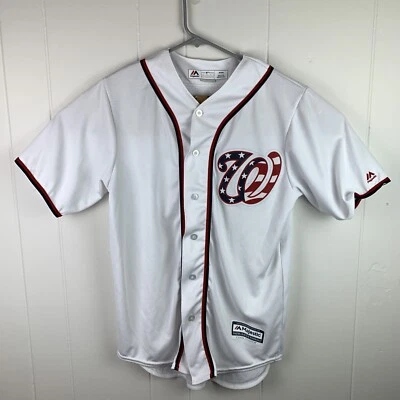 $45 • Buy Majestic Washington Nationals Jersey American Flag Mens Medium