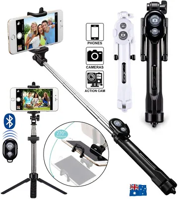 $11.48 • Buy Unipod Selfie Stick Handheld Tripod Bluetooth Shutter Fit For IPhone 13 Samsung