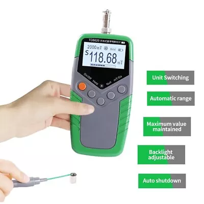 $149.39 • Buy Handheld Tesla Gauss Meter Magnetometer Digital Magnetic Field Tester Flux Meter