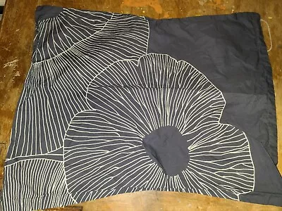 Marimekko  Charcoal With White Flowers  Standard Sham • $24.99