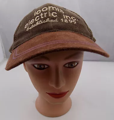 Loomis Electric Inc Hat Brown Stitched Adjustable Baseball Cap Pre-owned St61 • $15.29