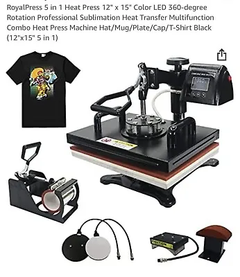 5 In 1 Heat Press T-Shirt Pressing Machine  • $75